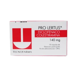 Prolertus Diclofenaco Colestiramina 140 Mg X 10 Capsulas