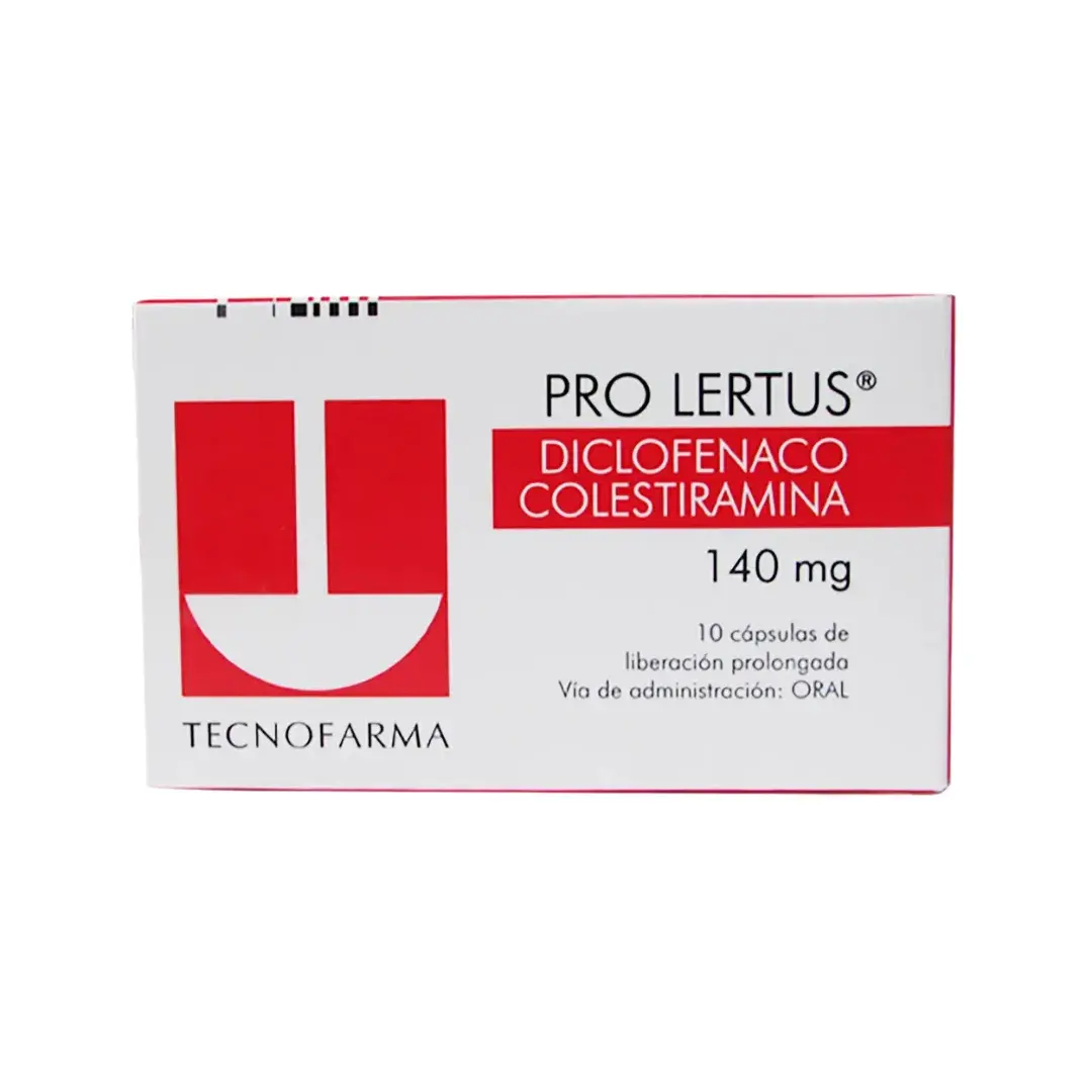 Prolertus Diclofenaco Colestiramina 140 Mg X 10 Capsulas
