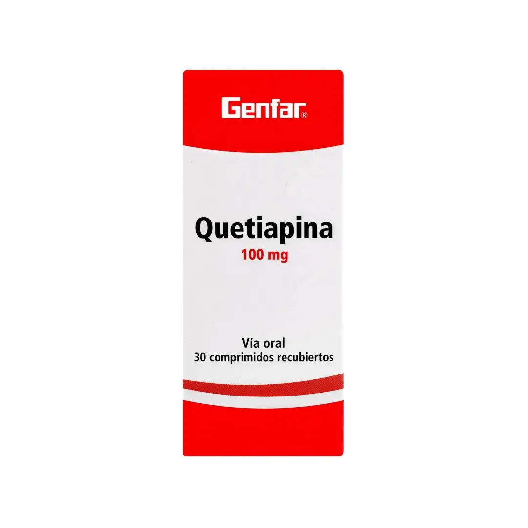 Quetiapina 100 Mg X 30 Tabletas Gf