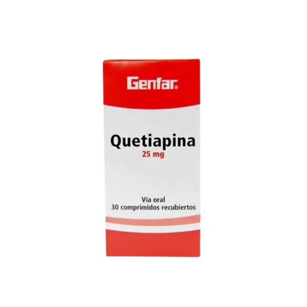 Quetiapina 25 Mg 30 Tabletas Gf