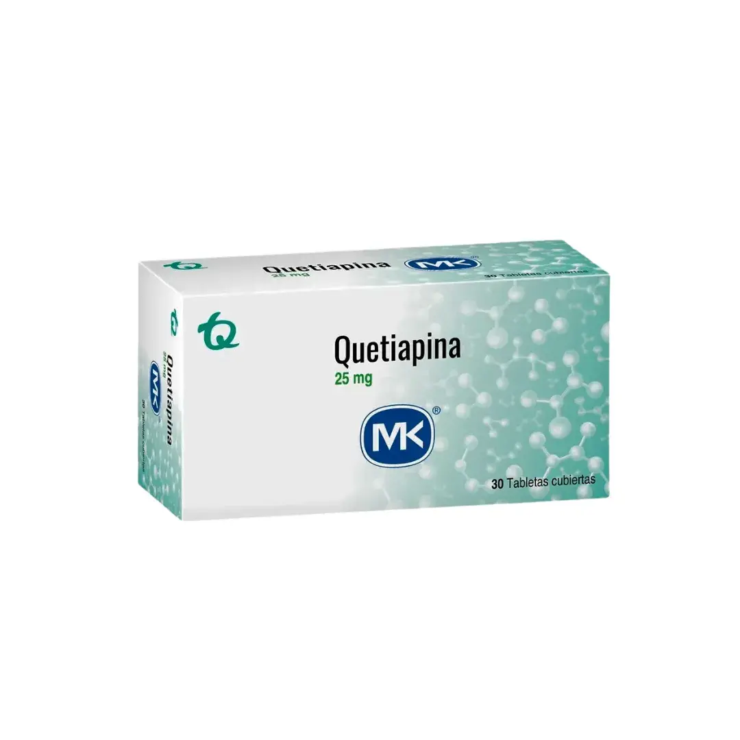 Quetiapina 25 Mg 30 Tabletas Mk
