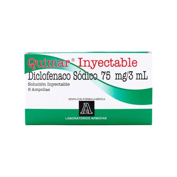 Quimar Diclofenaco Sodico Inyectable 6 Ampollas