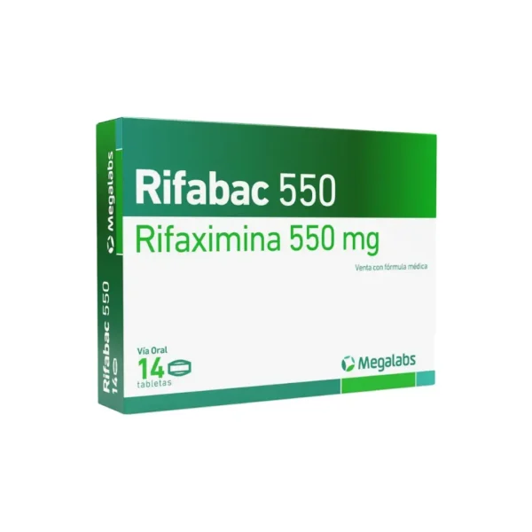 Rifabac Rifaximina 550 Mg X 14 Tabletas