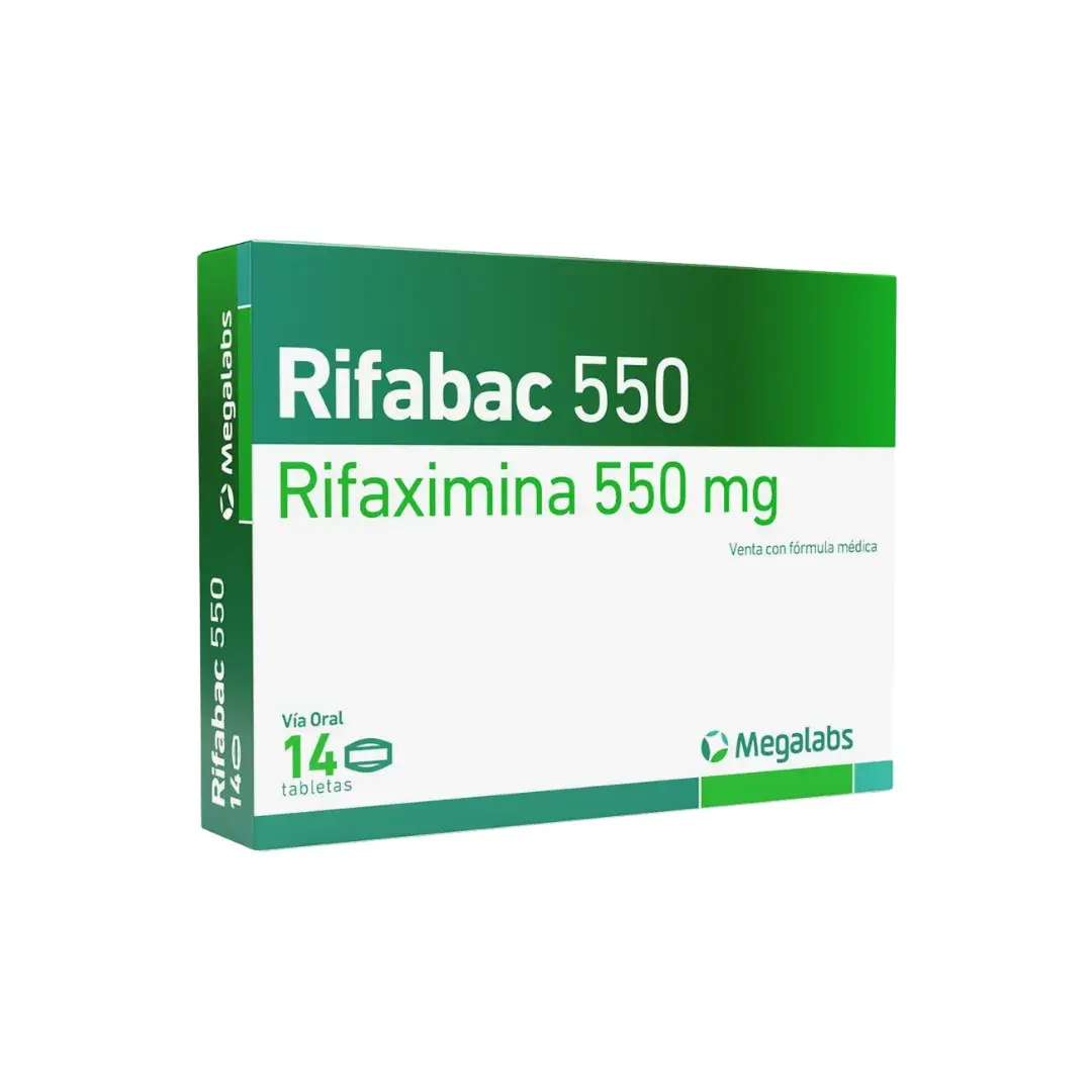 Rifabac Rifaximina 550 Mg X 14 Tabletas