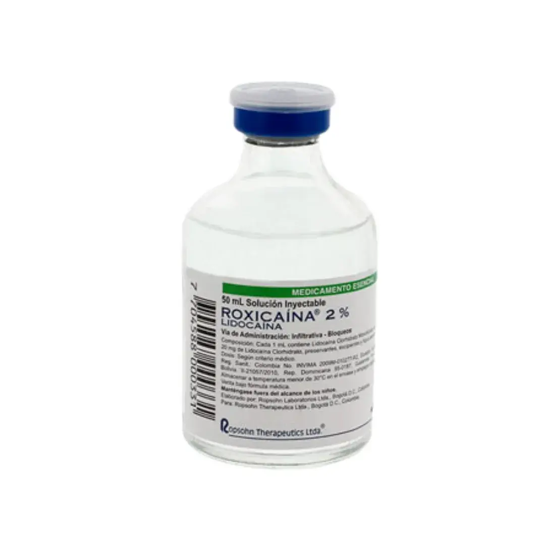 Roxicaina Lidocaina 2% Simple 50 Ml