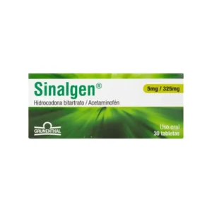 Sinalgen Hidrocodona + Acetaminofen 5/325 Mg X 30 Tabletas