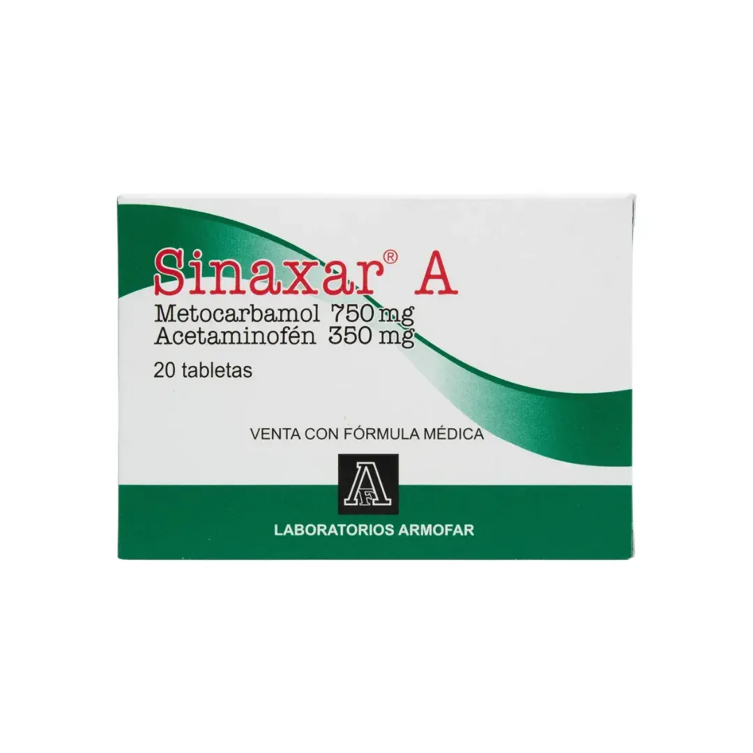 Sinaxar A Acetaminofen + Metocarbamol X 20 Tabletas