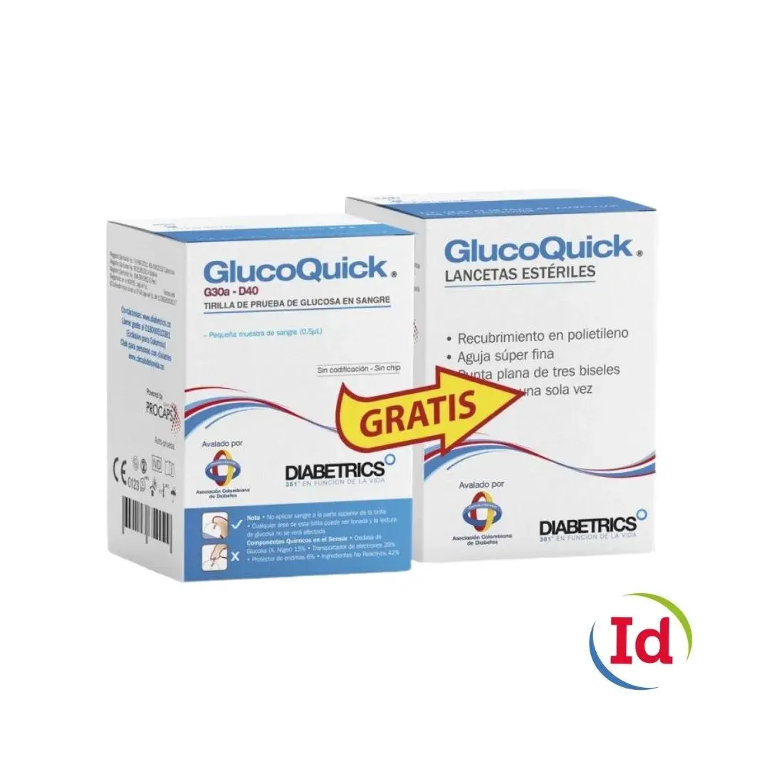 tiras reac.glucoquick 50 gts lancetas 50