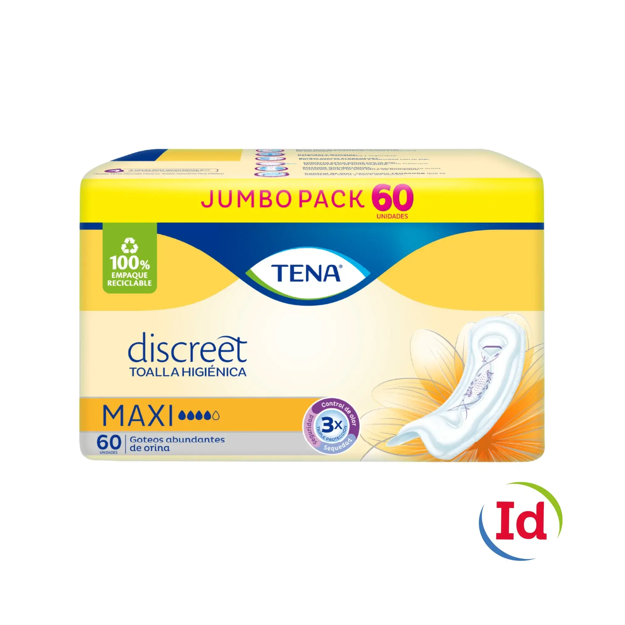 Toalla Higienica TENA Discreet Maxi X 60 Unidades