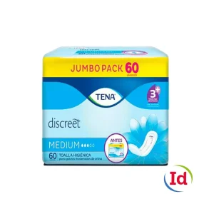 Toalla Higienica TENA Discreet Mediano X 60 Unidades