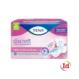 Toalla Higienica TENA Discreet Mini Alas X 10 Unidades