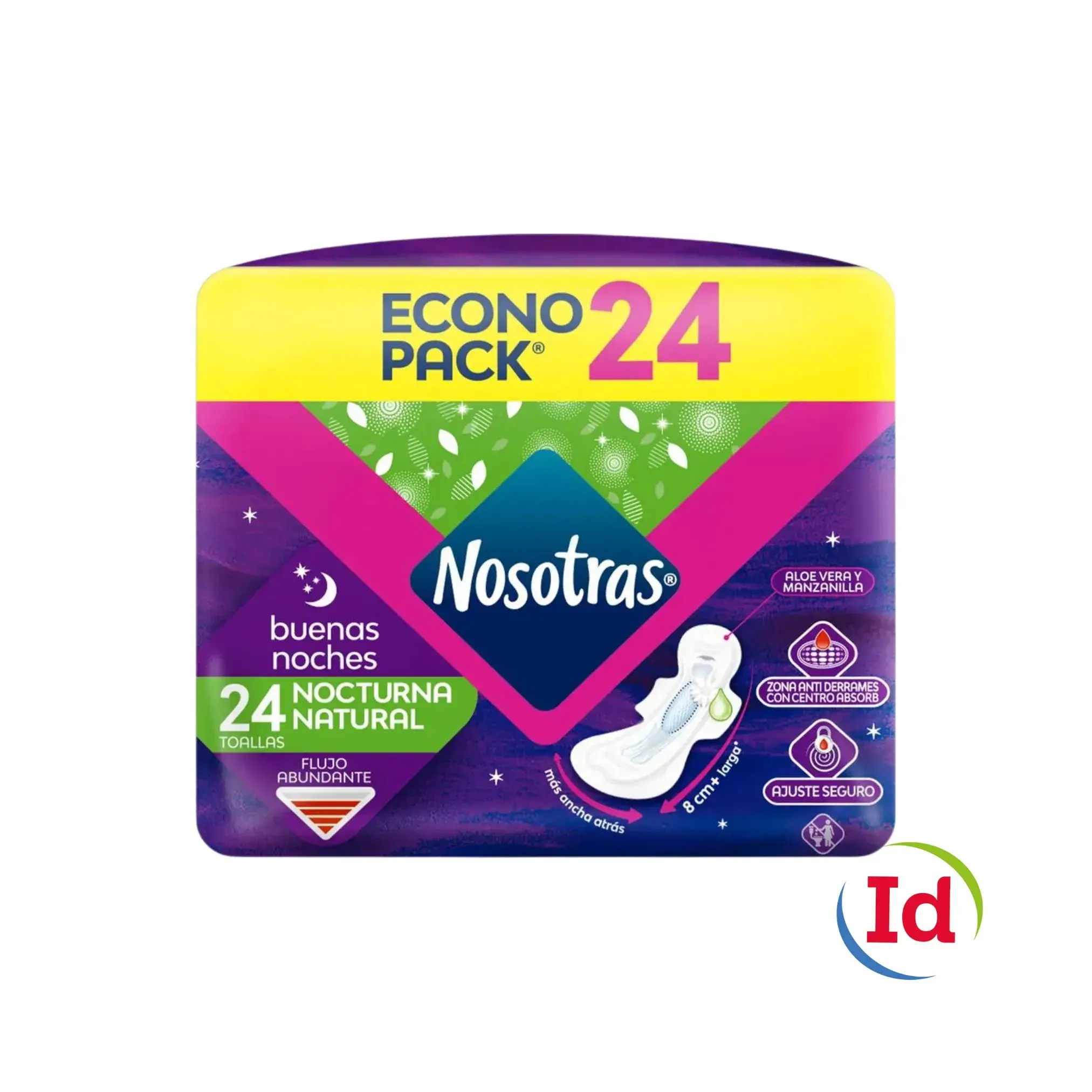 Toallas Nosotras Buenas Noches Natural Tela X 24 Unidades