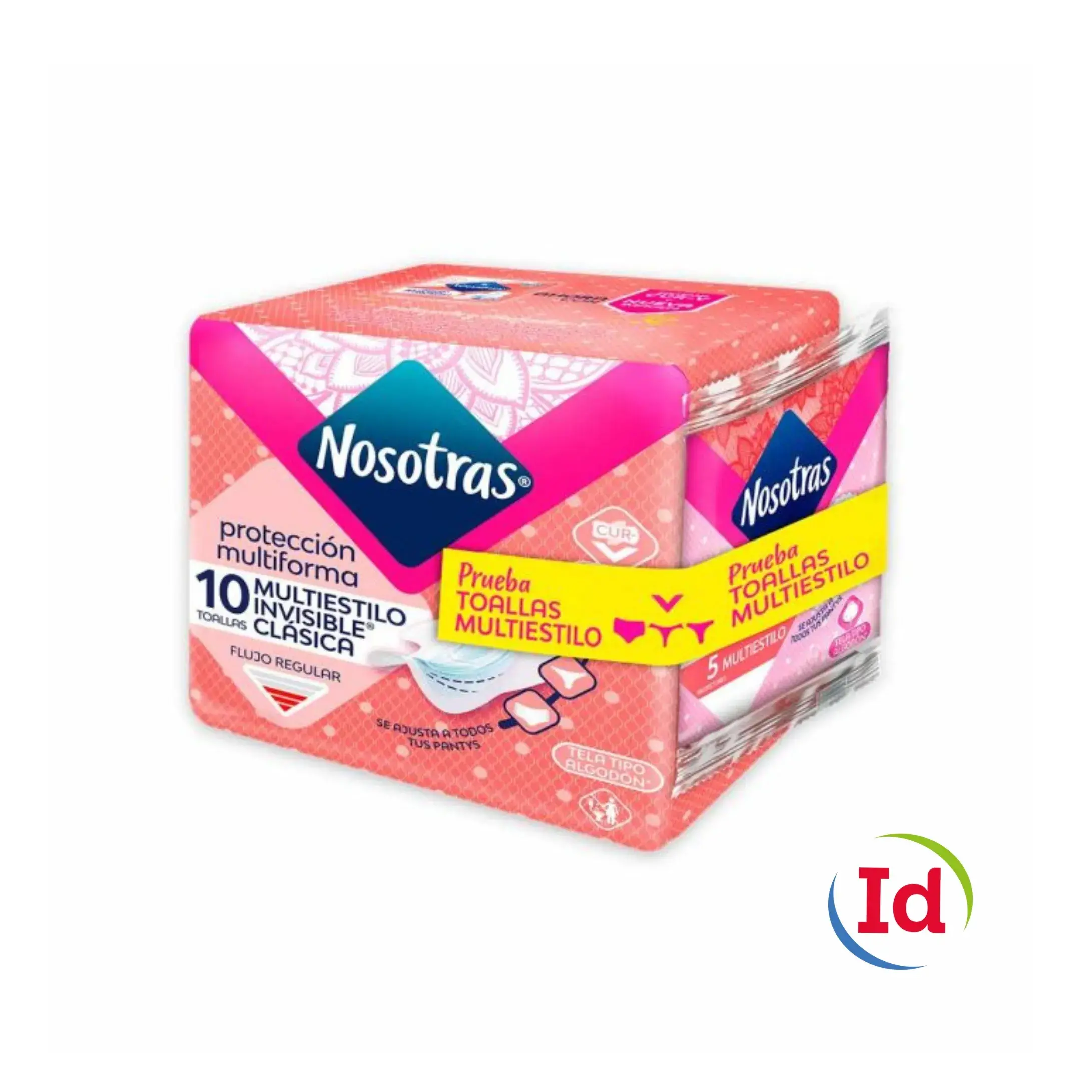 Toallas Femeninas Nosotras Invisible Clnsica Multiestilo X 10 Unidades + Protectores Multiestilo X 5 Unidades
