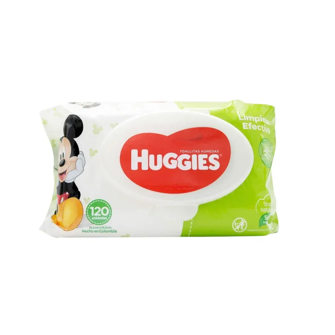 Toallas Humedas Huggies Lim Efectiva 120 Unidades