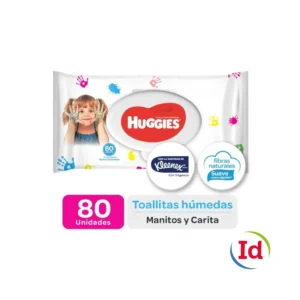 Toallita Humemeda Huggies Manitas Y cañitas X 80 Unidades