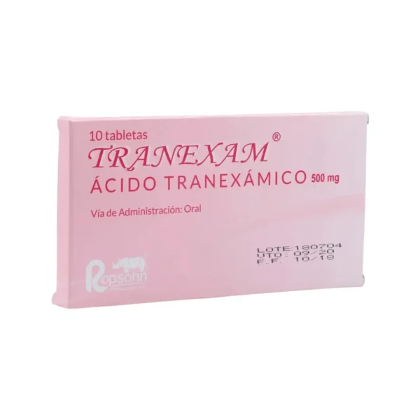 Tranexam Acido Tranexamico 500 Mg 10 Tabletas