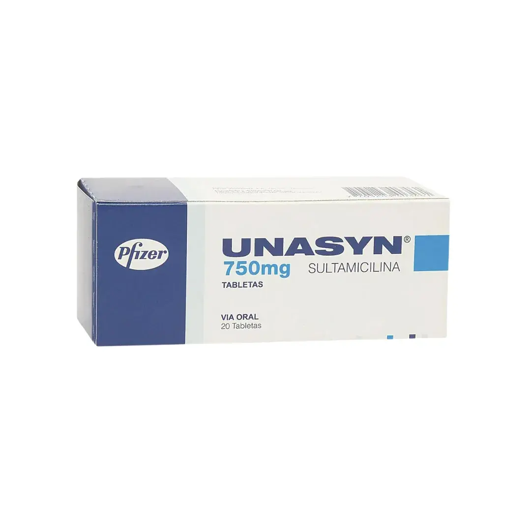 Unasyn Sultamicilina 750 Mg 20 Tabletas