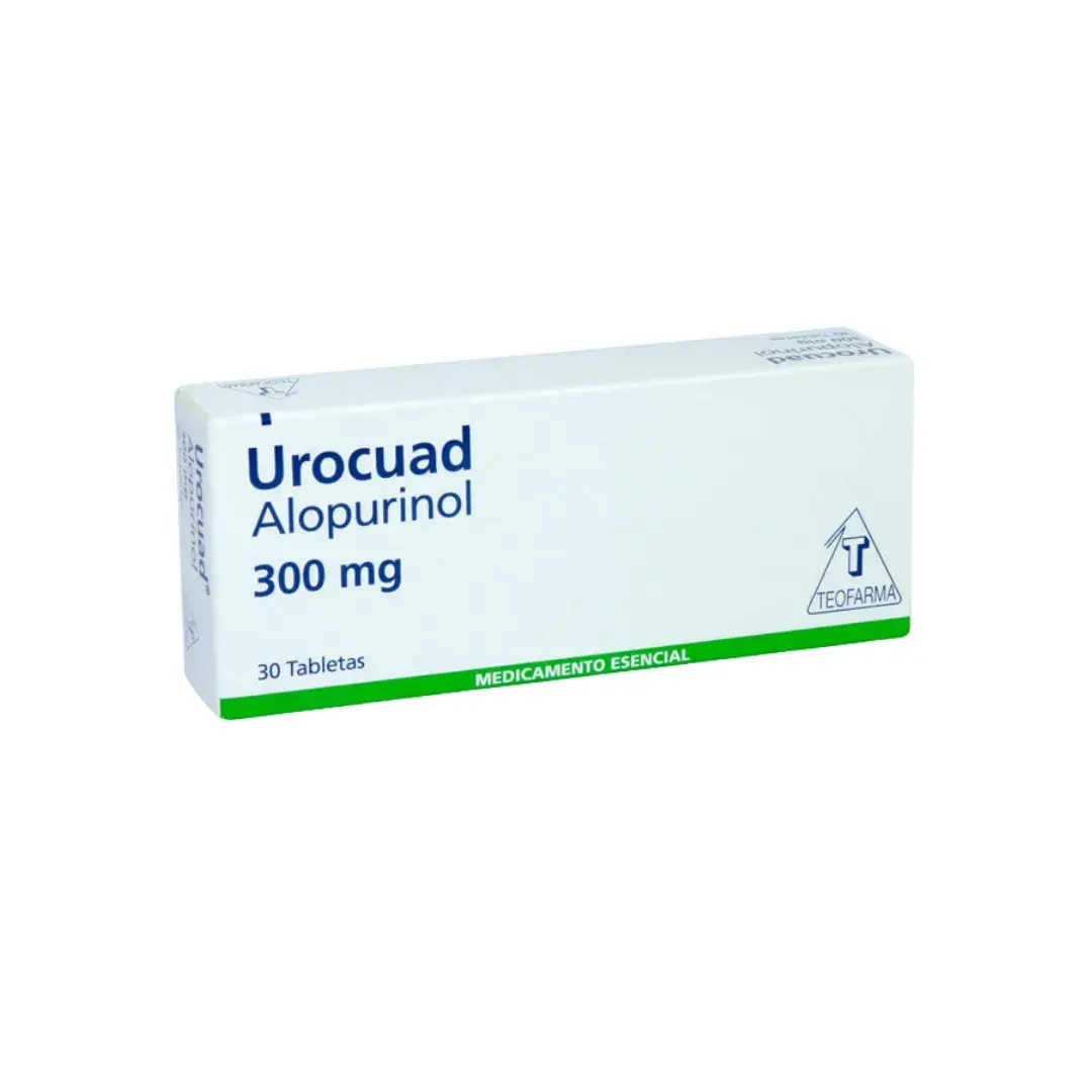Urocuad Alopurinol 300 Mg 30 Tabletas