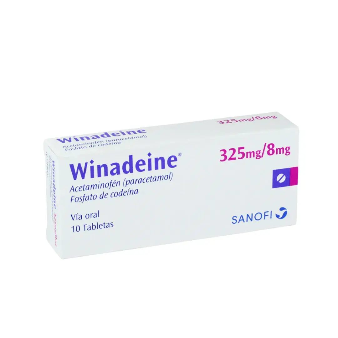Winadeine Acetaminofen + Codeina 325/8 Mg 10 Tabletas