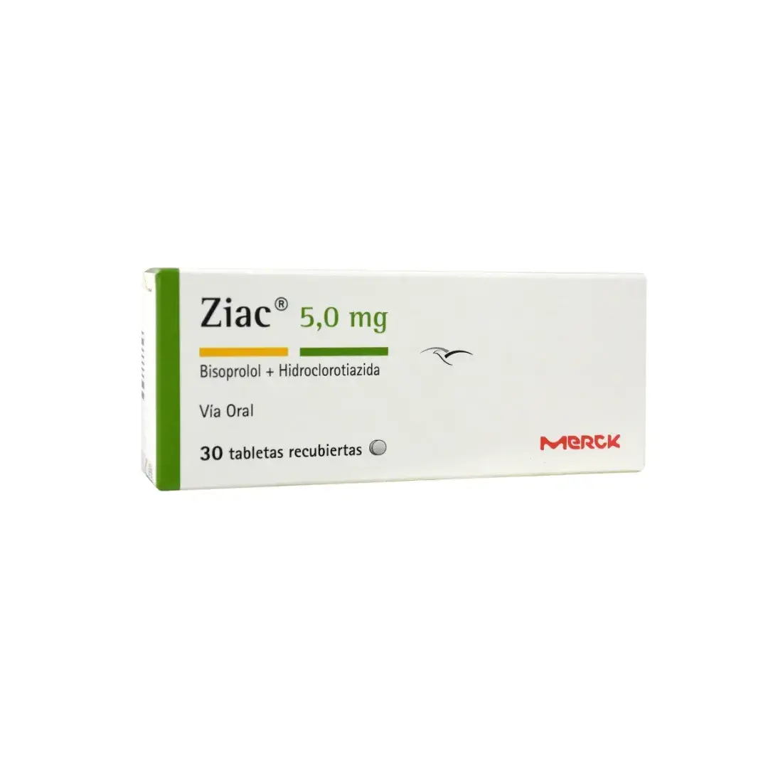 Ziac Hidroclorotiazida + Bisoprolol 5 Mg X 30 Tabletas
