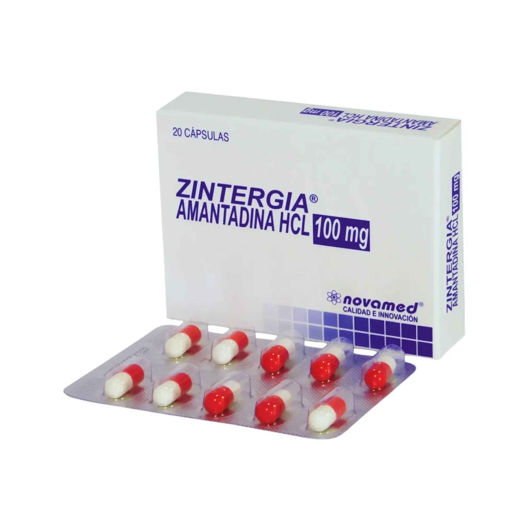 Zintergia Amantadina 100 Mg 20 Capsulas