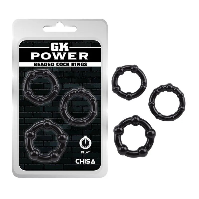 Anillos Para El Pene Beaded Cock Rings Black