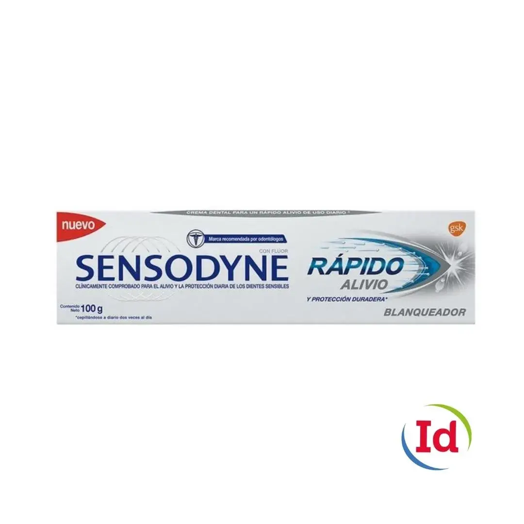 Crema Dental Sensodyne Rapido Alivio Blanqueadora X 100 gr