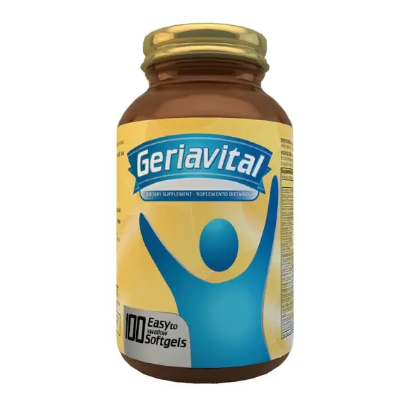 Geriavital 100 softgels glass bottle healthy