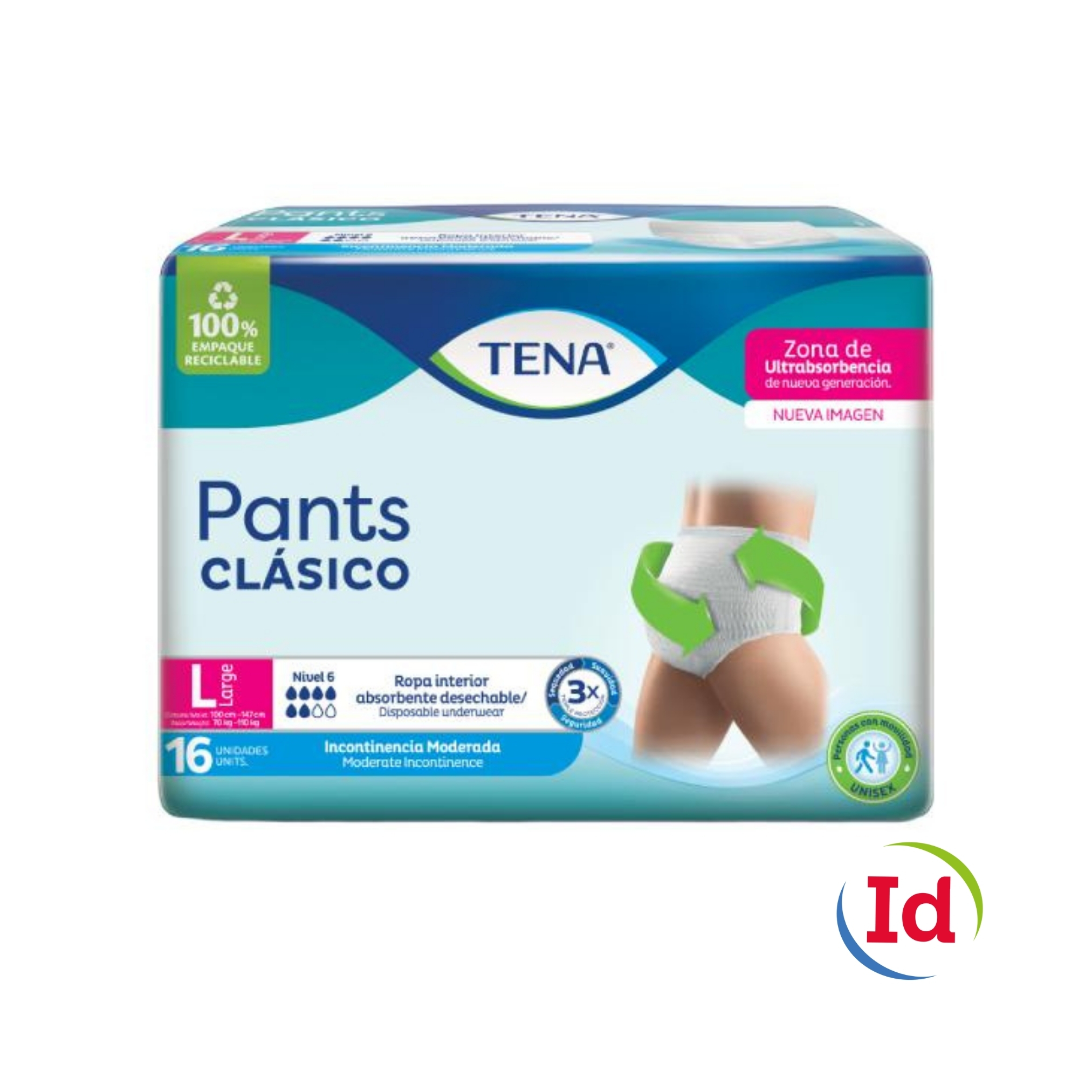 Tena Pants Clasico Large 16 Unidades