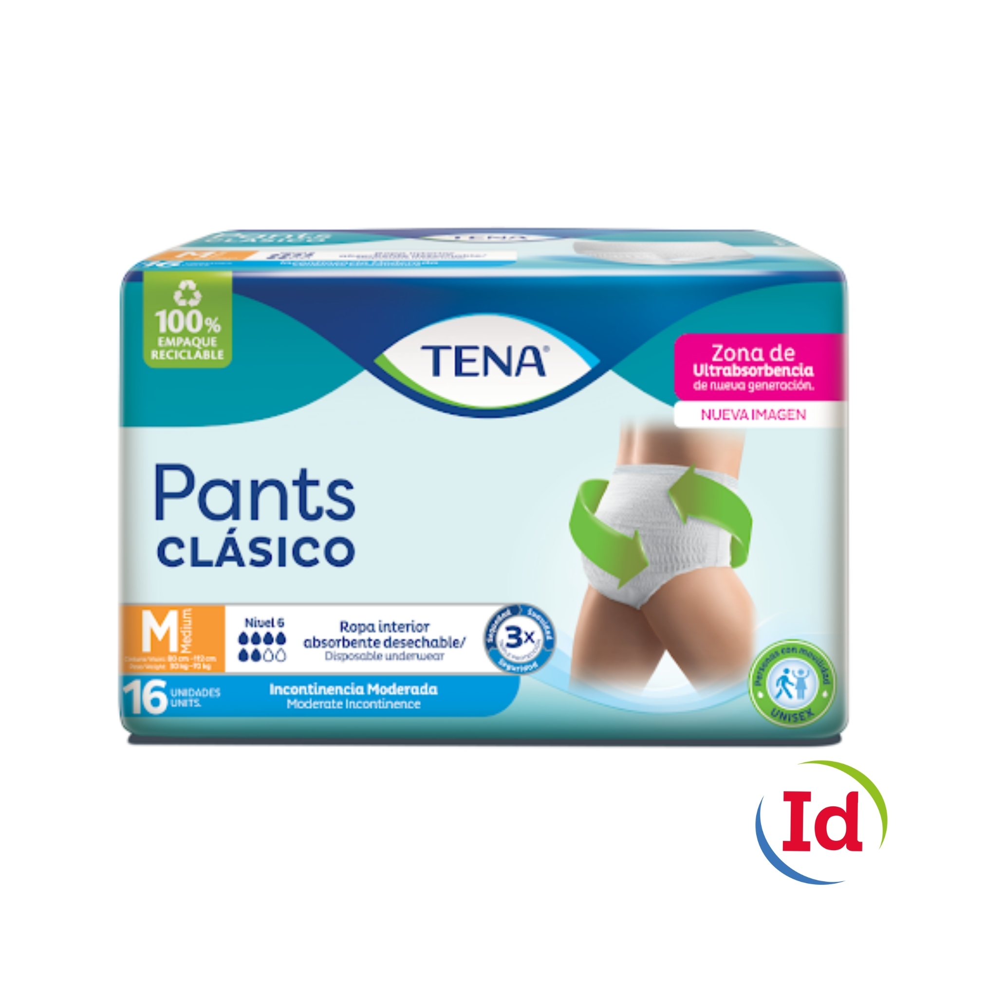 Tena Pants Clasico Medium 16 Unidades