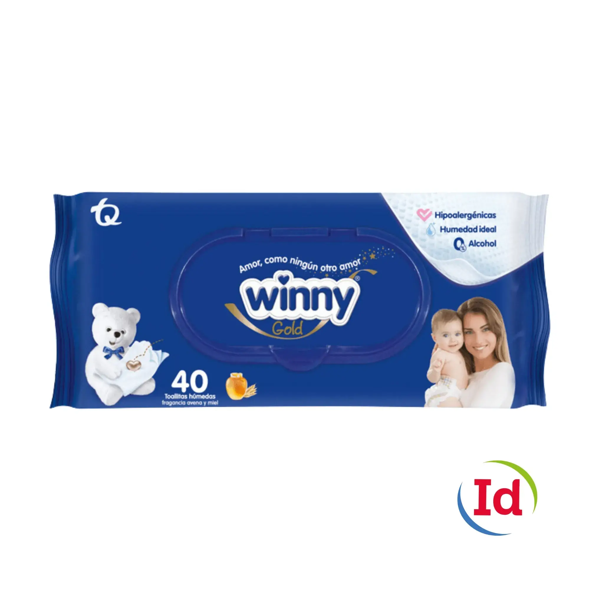 toallitas winny avena y miel x 40uni
