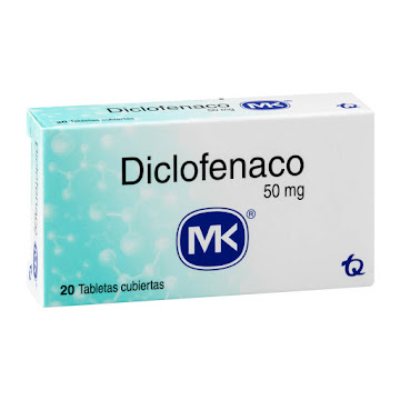 Diclofenaco 50mg 20 tabletas MK